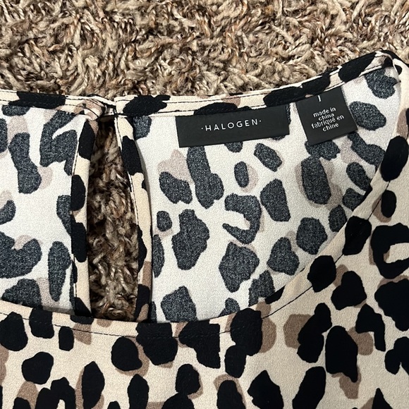 Tan and leopard print blouse - Picture 2 of 3